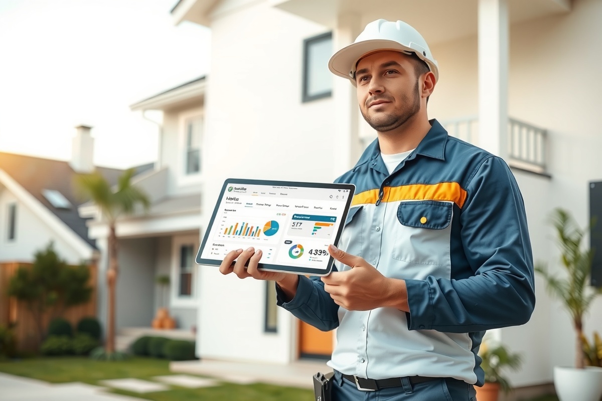 Home service contractor with marketing dashboard